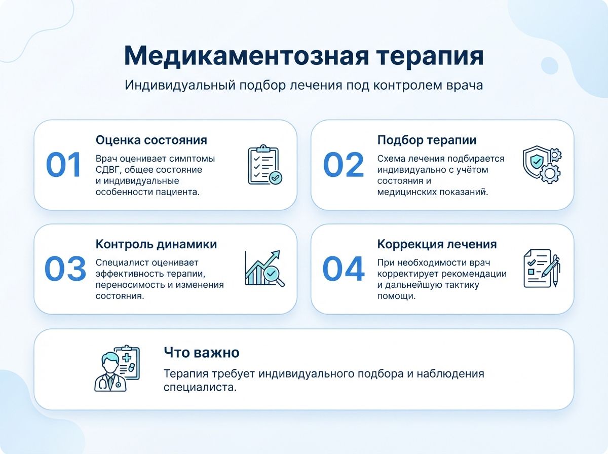 Лечение СДВГ в Сортавале у детей и взрослыхинфографика